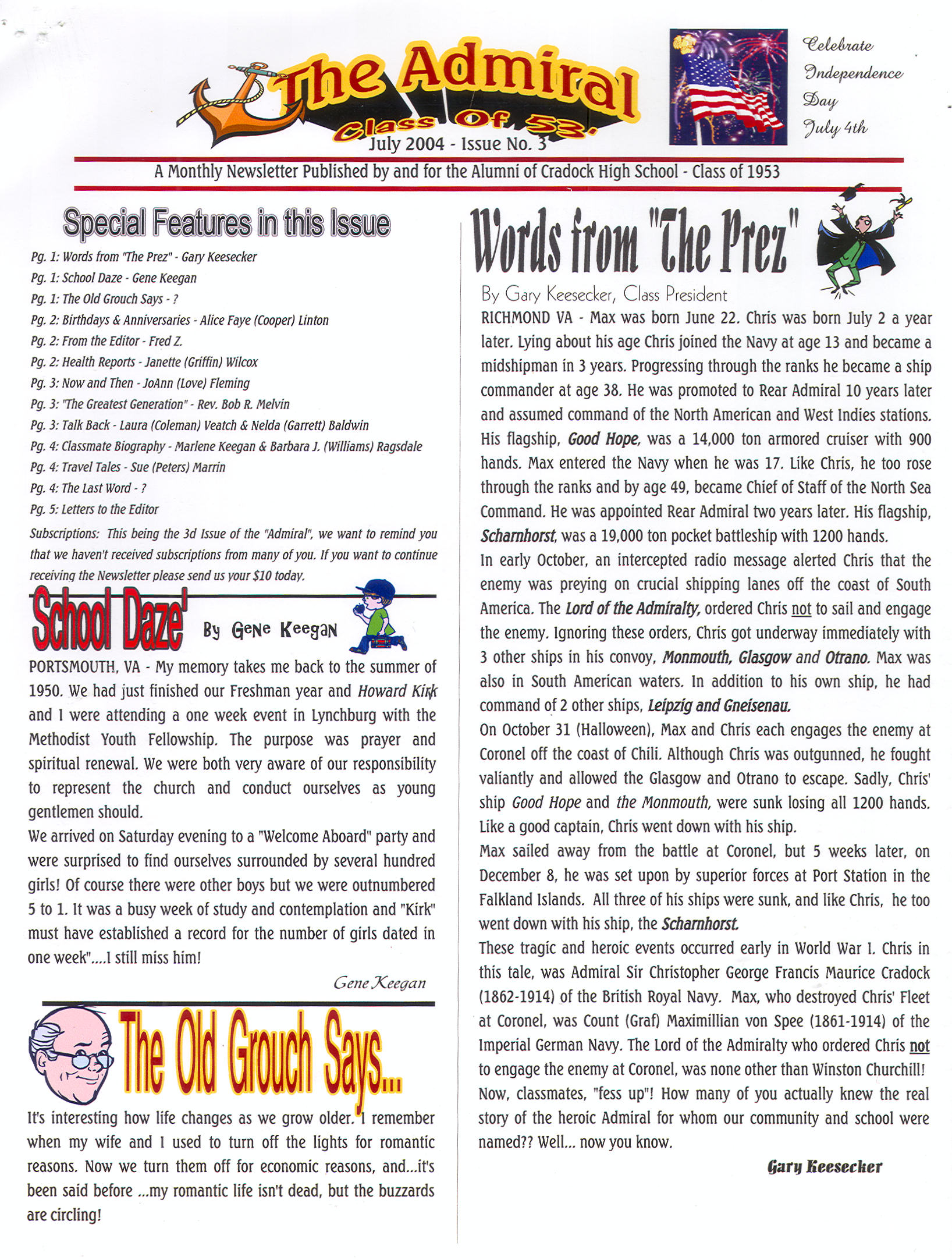 The Admiral - July 2004 - pg. 1