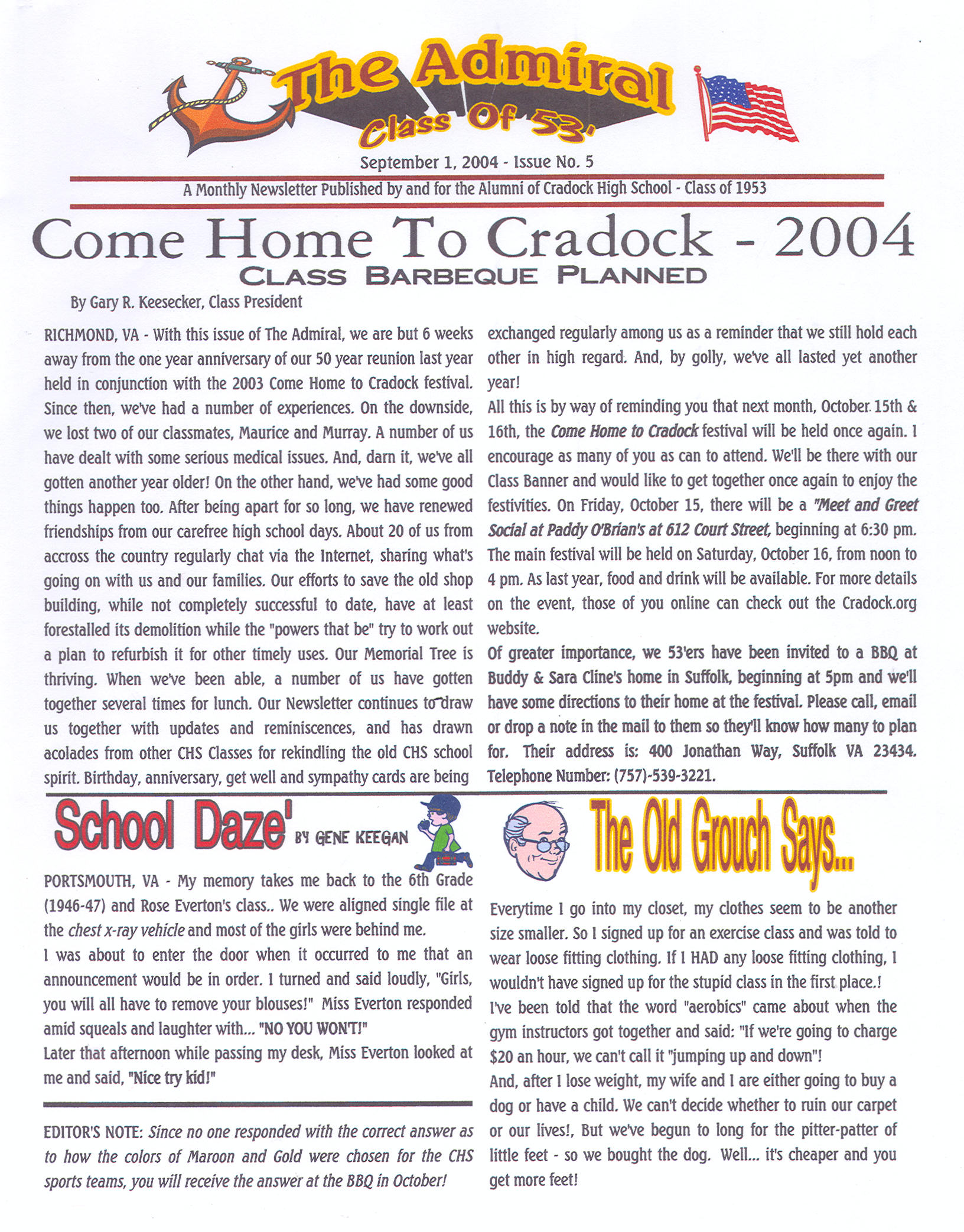 The Admiral - September 2004 - pg. 1