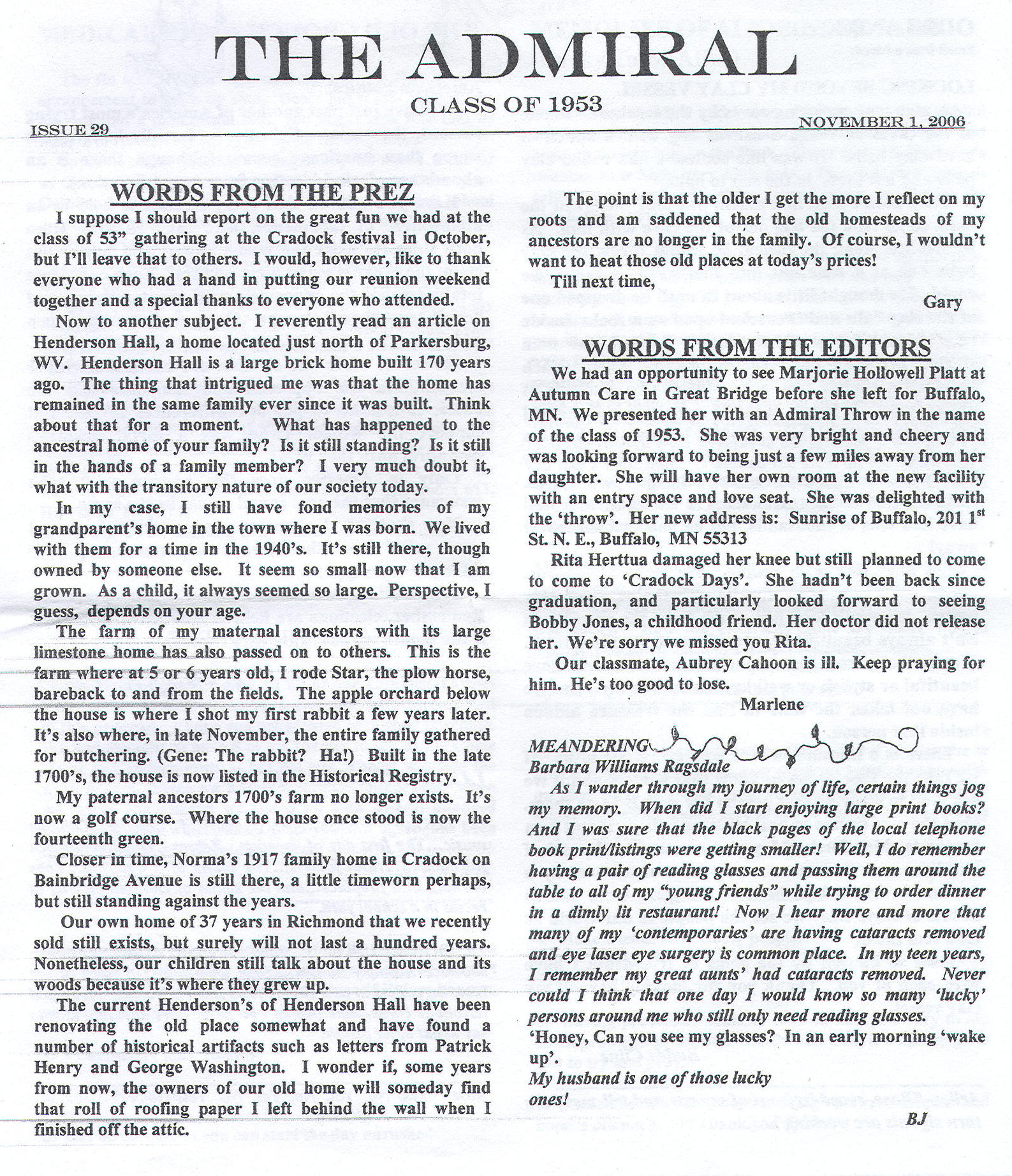 The Admiral - Nov 2006 - Pg 1